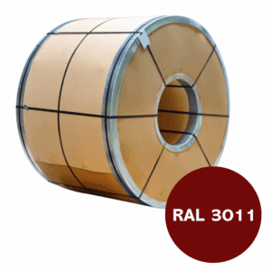 Blacha Powlekana RAL 3011 Płaska Matowa 0,4x1250 w Rolce