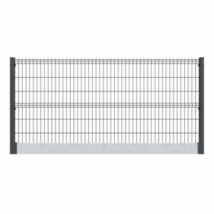 Ogrodzenie Panelowe 3D 140cm Kompletne Czarne 1mb